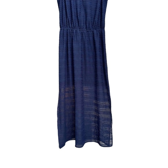 ADRIANNA PAPELL Womens Dress Maxi Navy Lace Sleeveless Tank top style Size 12 - Picture 9 of 9